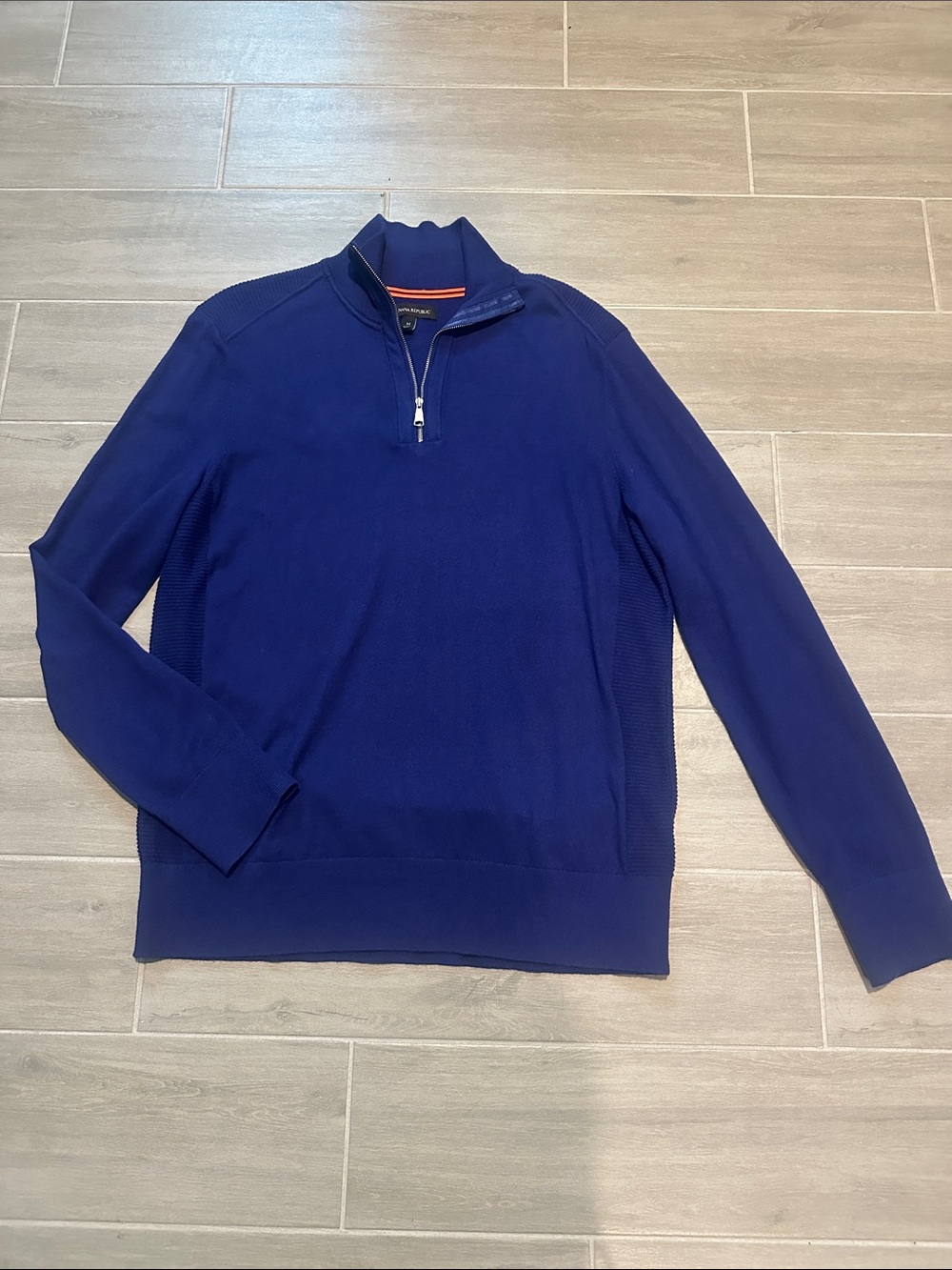 Banana Republic Men’s Quarter-Zip Sweater in Royal Blue